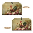 thumbnail image 4 of TSOVTHRID Rooster Chicken Flower Print Countertop Microwave Cover Stain-Resistant Convection Oven Cover Dust-Proof Toaster Oven Protector for Home Decor, 20.9"W x 15.7"D x 12.4"H, L, 4 of 7