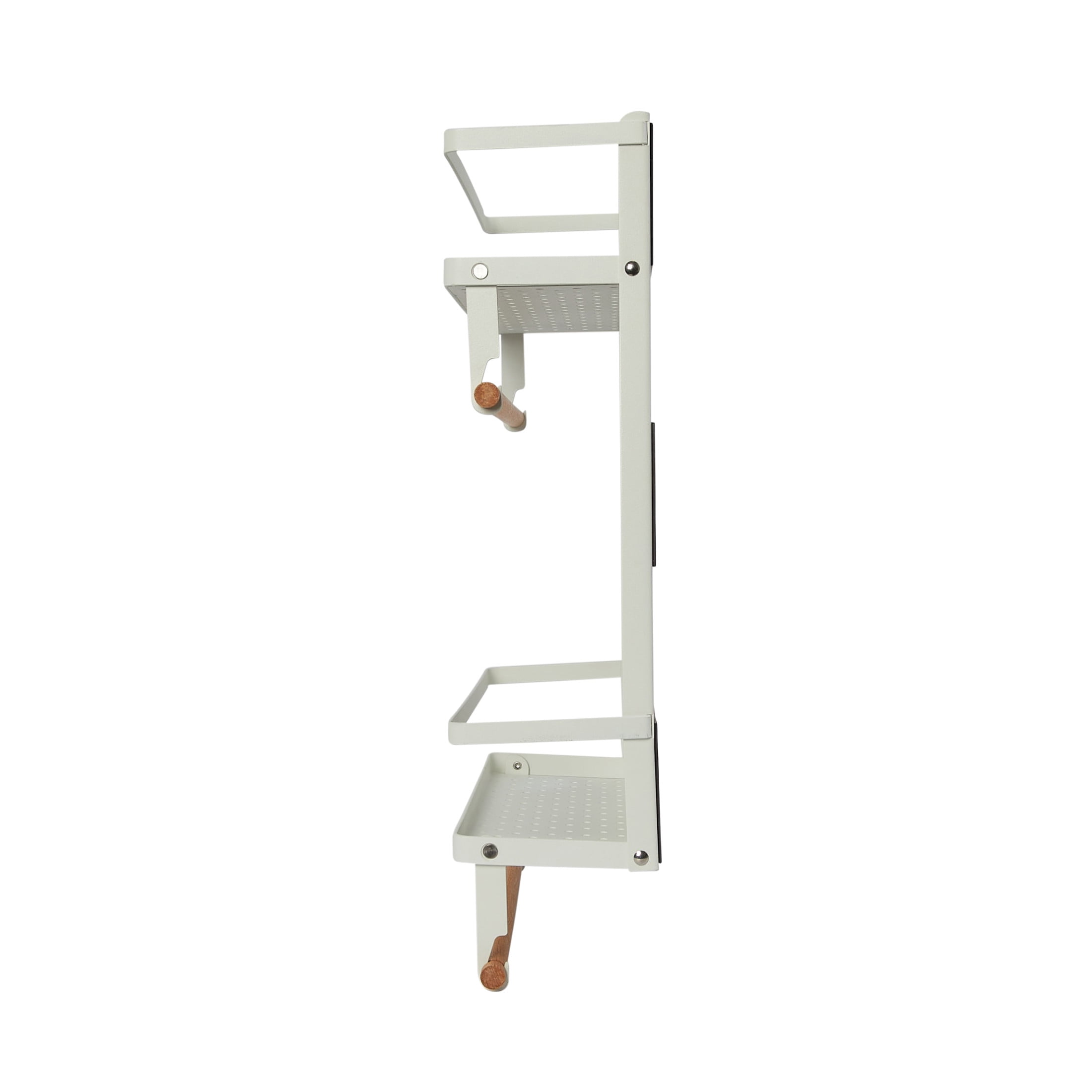 Household Essentials Metal Magnetic Organizer with Paper Towel Holder, White