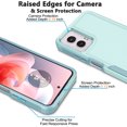 thumbnail image 6 of For Motorola Moto G Power 5G 2024 Case ,2 in 1 Phone Case for Moto G Power 5G 2024 6.7",Takfox Shockproof Protection Heavy Duty Armor Hard Plastic & Rubber Rugged Full Body Bumper Cover-Mintgreen, 6 of 14