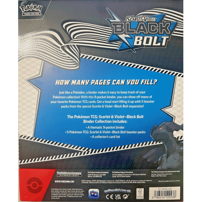 Pokemon TCG - Scarlet & Violet: Black Bolt Binder Collection Box! - Walmart.com Pokemon TCG - Scarlet & Violet: Black Bolt Binder Collection Box! - Walmart.com