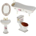 thumbnail image 1 of Decoración de Baño Sunnimix Juego de Bañera Miniatura 1:12, 1 of 8