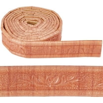 Sandy Brown 90x3.1 Trim Pattern Peel and Stick Self Adhesive Flexible Wall Edging Lines PVC Foam 3D Embossing Waterproof Wallpaper Border Skirting DIY Decor Home Office Hotel Brown DIY