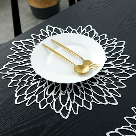 

XINHUADSH Coaster Eco-friendly Hollow Out Heat Insulation Placemat All-matching Great for Home