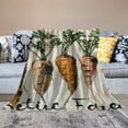 thumbnail image 2 of JEUXUS Carrots Beatrix Potter Organic Flannel Blanket Lightweight Soft Blanket for All Seasons 60x80in, 2 of 6