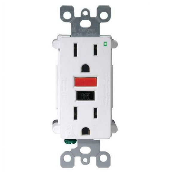 Leviton Leviton 15A-125V White Self Test GFCI Outlet