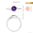 thumbnail image 4 of ANGARA Natural 1.15 Ct. Amethyst Solitaire Ring in 14K White Gold for Women (Ring Size: 3), 4 of 9