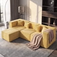 thumbnail image 2 of BEHOST 102.5" L Shaped Modular Sectional Sofa with Extra Deep Seats, Cloud Couch for Small Living Room,Teddy Yellow, 2 of 10