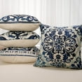 thumbnail image 3 of Blue Throw Pillow Covers - Linen Blue Pillow Covers 18x18 Set of 4, Decorative Blue and White Pillow Covers, Chinoiserie Pillow Cover, Chinoiserie Decor, 3 of 6