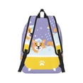 thumbnail image 3 of Balery Corgi Washing in Bathtub Vintage Canvas Backpack for Men and Women - Large Capacity, Durable Travel Laptop Bag for School, Work, Hiking, and Outdoor Activities, 3 of 7