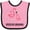 Pink and Black, variant on Inktastic Grandma Loves Me Flamingo Grandchild Girls Baby Bib