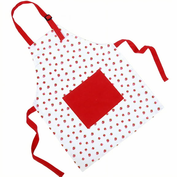 AUQ Kids Apron,Cotton Cloth Fabric Kids Aprons for Cooking,Thin-Weight Texture for Kid Waterproof Apron,Style1