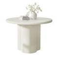 thumbnail image 7 of Kithkasa Modern Round Dining Table for 4, Circle Dining Room Table 45" with Pedestal, Dining Table for Kitchen Dining Room,White(Table Only), 7 of 7