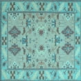 thumbnail image 1 of Ahgly Company Indoor Square Persian Light Blue Traditional Area Rugs, 8' Square, 1 of 4