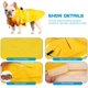 thumbnail image 4 of Impermeable para perros con capucha, impermeable y cortavientos, con tiras reflectantes y orificio para arnés (Amarillo L), 4 of 5