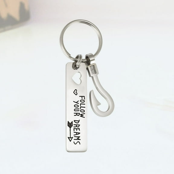 WHAMVOX Design Keychain with Stainless Steel Material for Hanging Keys Silver Color