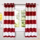 thumbnail image 1 of Cortinas DriftAway con ojales térmicos a rayas rojas y blancas, 1 of 9