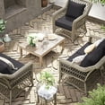 thumbnail image 6 of Kimunuk Outdoor Seat Cushion Set, 22" X 22" X 4" Water-Resistant & Fade-Resistant Patio Furniture Replacement Cushions with Handle and Straps for Sofa Chair, Grey, 6 of 7