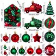 thumbnail image 3 of 72 piezas de bolas de Navidad para colgar en el árbol de Navidad, adornos colgantes de color rosa, azul, rojo y dorado para Navidad, 3 of 5