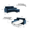 DHP Noah Sectional Sofa Bed with Storage and Twin Memory Foam Mattress
