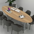 thumbnail image 2 of 8 Person Modular Oval Conference Table Metal Bases 10Ft Power And Data, 2 of 6