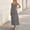 Gray, variant on Uscallm Women's Sleeveless Maxi Dresses Round Neck Flowy Layered Boho Beach Vacation Casual Long Loose Sundresses Solid Summer Formal Dress, Black 2XL
