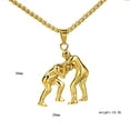 thumbnail image 2 of HIJONES Men's Stainless Steel Wrestling Match Pendant Necklace Punk Jewelry for Sports Lovers Gold, 2 of 4
