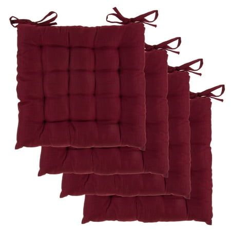 Dream Home (Set of 4) Indoor Chair Pads Inches Square Tufted Seat ... Dream Home (Set of 4) Indoor Chair Pads Inches Square Tufted Seat ...