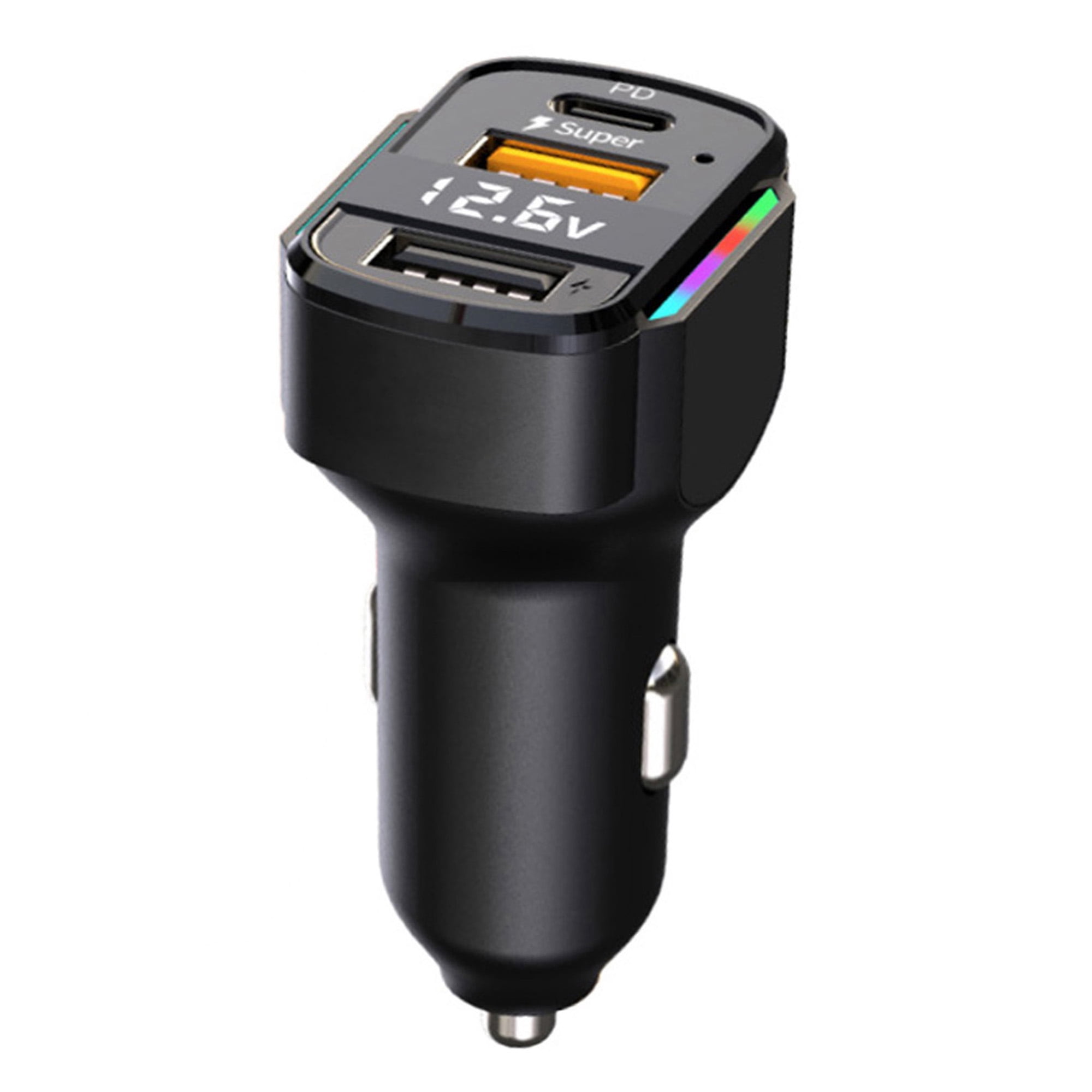 65W Fast Car Charger 3 Port Car USB C Quick Charging Cigarette Lighter