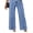 Light Blue, variant on Jeans for Women High Waisted Wide Leg Stretch Denim Cropped Ankle Jeans Vertical Seam Loose Fit Baggy Jeans with Pockets