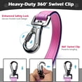 thumbnail image 3 of Heavy Duty Dog Leash, 4-7FT Shock Absorbing Bungee with 2 Padded Handles, Metal Carabiner & Seatbelt for Large Dogs, 3 of 7
