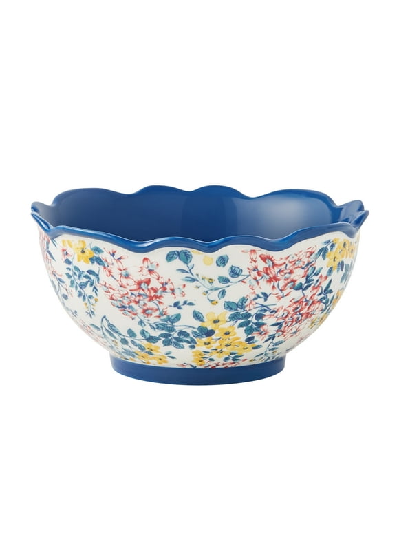 The Pioneer Woman Pretty Posies Cereal Bowl - Blue Floral Stoneware