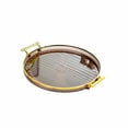 thumbnail image 2 of Cagogo Plateau de Service en Plastique, Plateau Rond Transparent Vert Brun pour Rangement de Tasses pour la Maison et le Salon, Plateau de Bureau pour Fruits Collation Souper Fête, Plateau en Plastique Durable pour Cuisine Bureau Table à Manger, 2 of 6