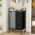thumbnail image 6 of STRELECT Laundry Sorter 2 Section, 2 Bag Laundry Hamper, Rolling Laundry Cart, Laundry Basket with Heavy Duty Lockable Wheels and Removable Bag for Clothes Storage, 6 of 6