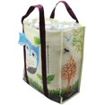 thumbnail image 3 of EcoJeannie® 5 Pack Super Strong X-Large Laminated Woven Reusable Shopping Tote Bag (Avail: Set of 1,2,3,4,5 Bags), Free Standing, Recycled Plastic w/ Bottom Board & Reinforced Nylon Handle, 3 of 5