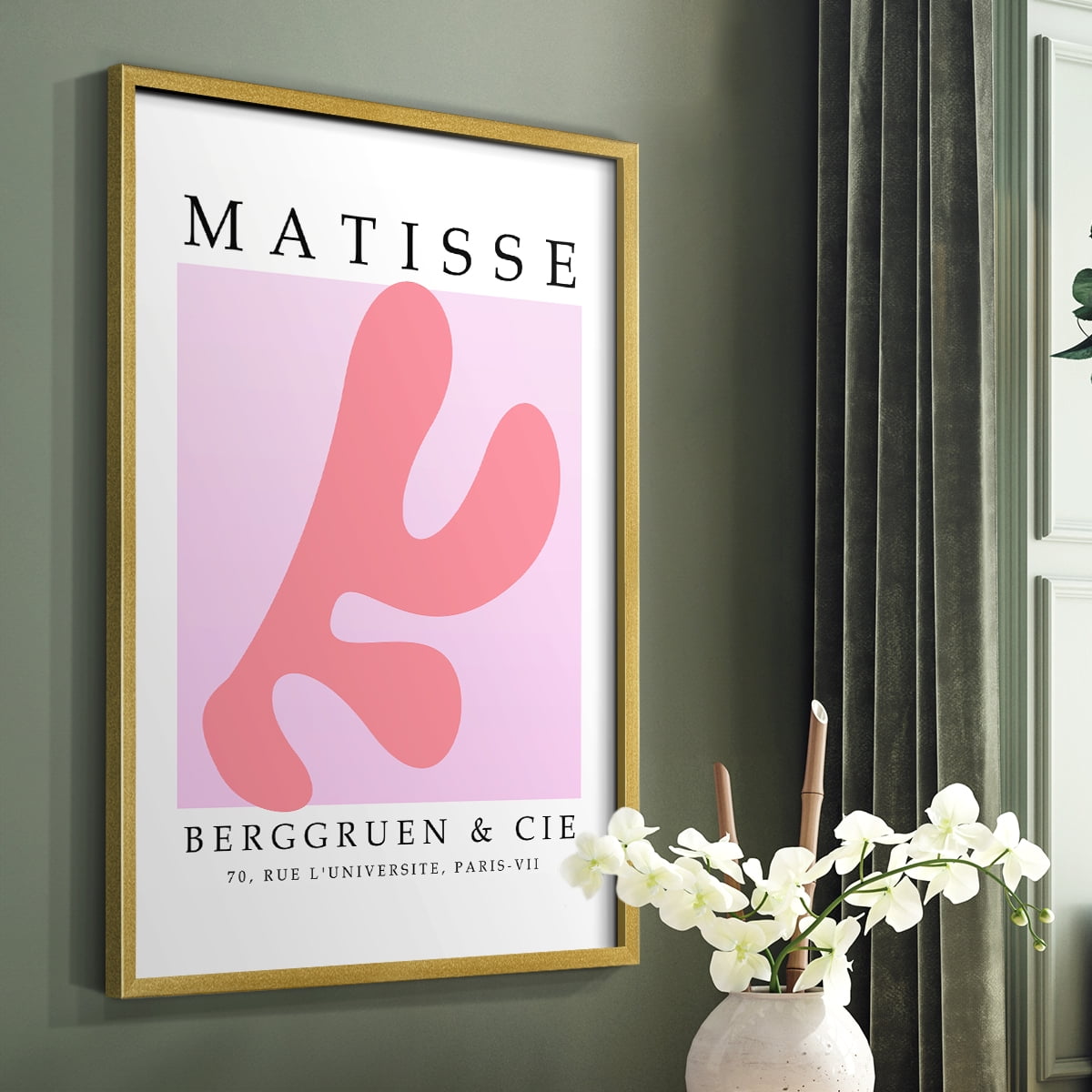 Matisse CXXXIII Framed Print in Gold Solid Wood 22 x 28 Framed Print