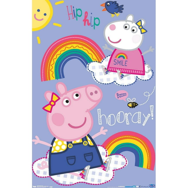 Peppa Pig - Hooray Wall Poster, 22.375" x 34"