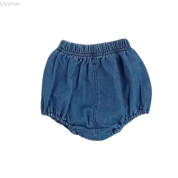 Liyamei Girls Denim Shorts Summer Baby Toddler Cargo Pocket Pants Lightweight Casual Outfit Size 12-18 Months