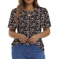 thumbnail image 5 of Fantaslook Blouses for Women Pleated Short Sleeve Tunic Tops Dressy Casual Summer Shirts, 5 of 9