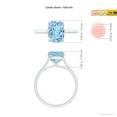 thumbnail image 4 of ANGARA Natural Prong-Set Cushion 2.45 ct Aquamarine Solitaire Ring in 14K White Gold for Women (Size-10x8mm) | March Birthstone, Anniversary, Jewelry Gift for Women | Natural Aquamarine Ring, 4 of 9