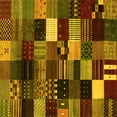 thumbnail image 1 of Ahgly Company Indoor Square Abstract Yellow Contemporary Area Rugs, 5' Square, 1 of 4
