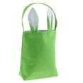 thumbnail image 1 of Bolsa de conejito de Pascua Bolsa de compras reutilizable ecológica de arpillera de yute de arpillera natural Verde Macarena Bolsas de orejas de conejo, 1 of 8