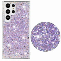 Dteck Bling Case for Samsung Galaxy A05, Women Girls Sparkly Glitter Shiny Soft TPU Rubber Ultra Slim Shockproof Hard Protective Cover, Purple