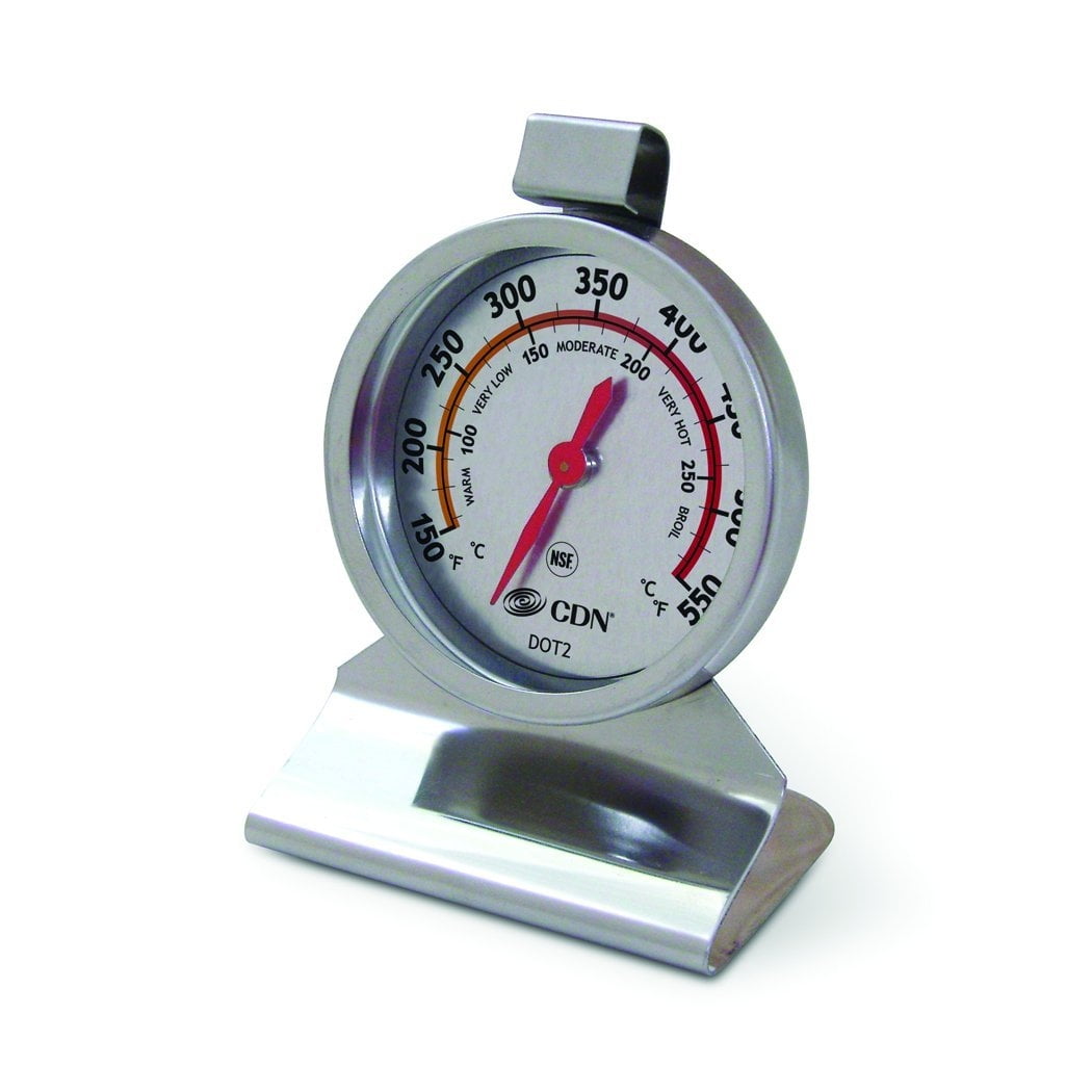 CDN ProAccurate High Heat Oven Thermometer Model: POT750X Simply Silver Oven Thermometer 