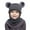 Dark Gray, variant on Baby Kids Winter Warm Hats Fall Winter Pullover Hat Children's Double Ear Hat Solid Color Cute Knitting Yarn Hat Black,One Size