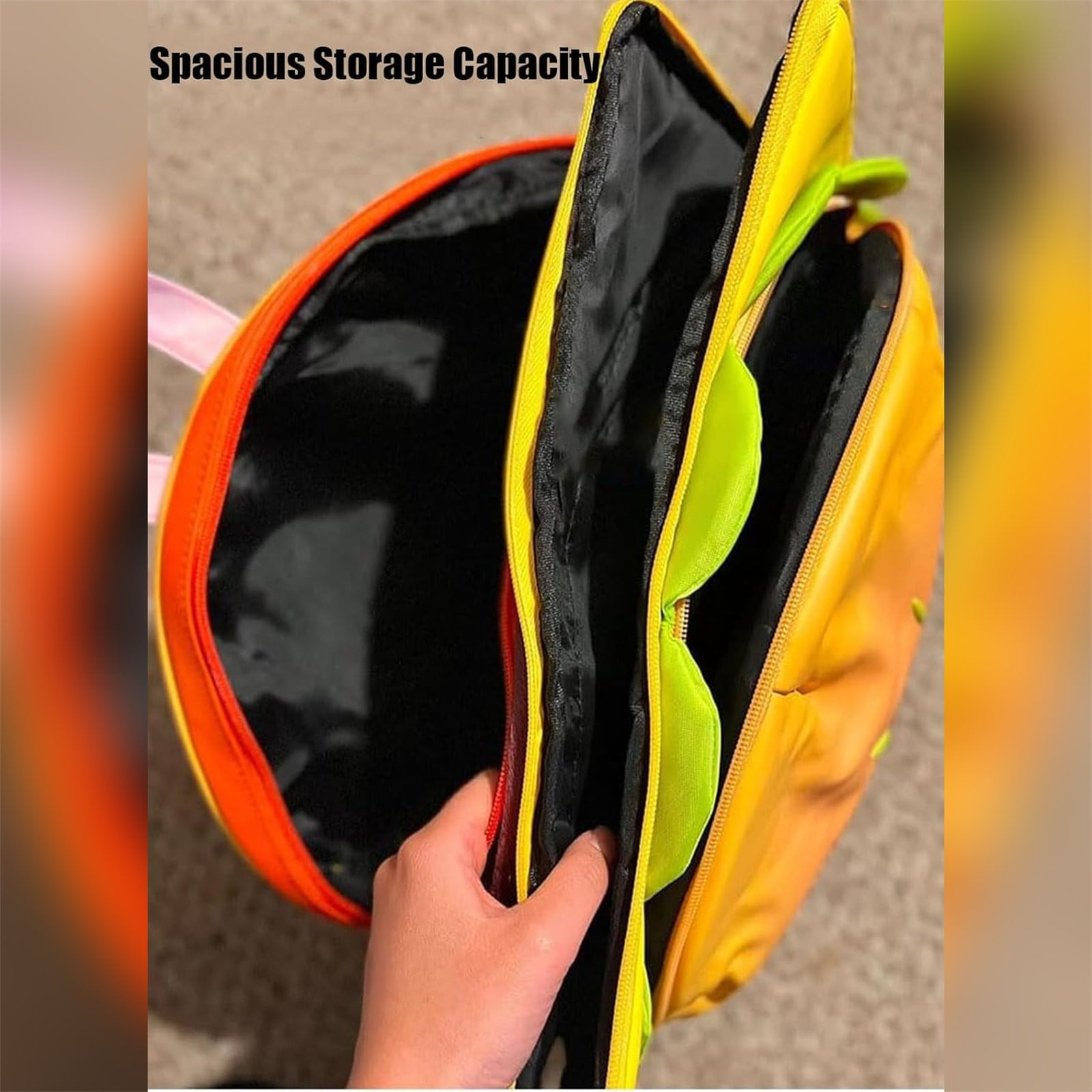 CSSJKYJ Cheeseburger Backpack, Funny Novelty Unique Cool Hamburger Daypack, Fashion Fun Casual Versatile Multi-Compartment Cheese Burger Backpacks(15x7.8x15in)