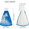 thumbnail image 3 of Hanging Towels 1 Pcs, Dish Towels Dolphin Jump Out of Blue Water Absorbent Hand Towels with Hanging Loop Washcloth for Bathroom Kitchen, 3 of 6