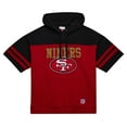 thumbnail image 2 of Men's Mitchell & Ness Scarlet San Francisco 49ers  Off Field Vintage Logo Short Sleeve Pullover Hoodie, 2 of 4