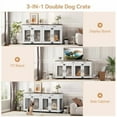thumbnail image 5 of TEQIN 71 Inch Dog Crate Furniture for 2 Dogs,Heavy Duty Dog Cage for 2 Dogs,Extra Large Double Dog Cage Large Breed, XXL Thick Wooden Dog Crate, Sturdy Dog Kennel with Divider, 5 of 8