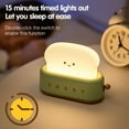 thumbnail image 3 of Lieonvis Tostada Night Luz Lindo Pan LED Night Lámpara Creativa USB Luz de Carga Dormitorio Portátil Mesita de Noche Luz Temporizador y Regulable para Adolescentes Niños Niñas Cumpleaños, 3 of 10