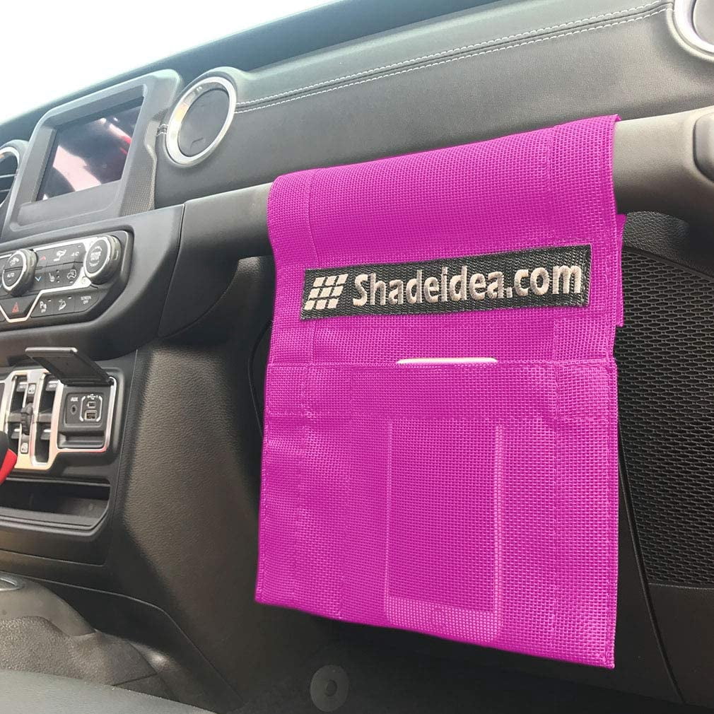Shadeidea Jeep Wrangler Sun Shade JL Top Sunshade Front and Rear 2 piece-Pink Mesh Screen Sunshade JLU Unlimited 4 Door 2018-Current New Model Cover UV Blocker with Grab Bag-10 Years Warranty